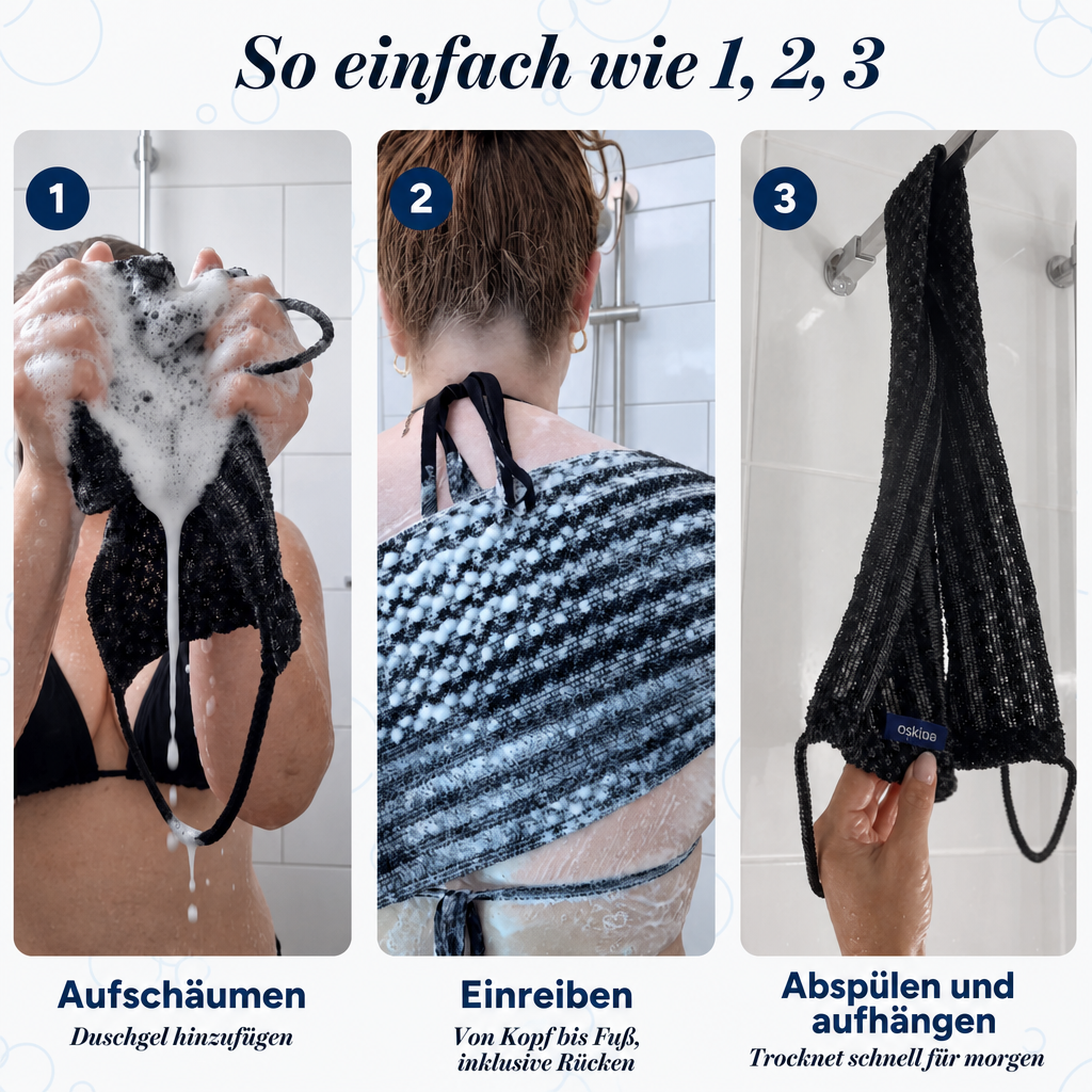 Serviette de douche exfoliante Oskina